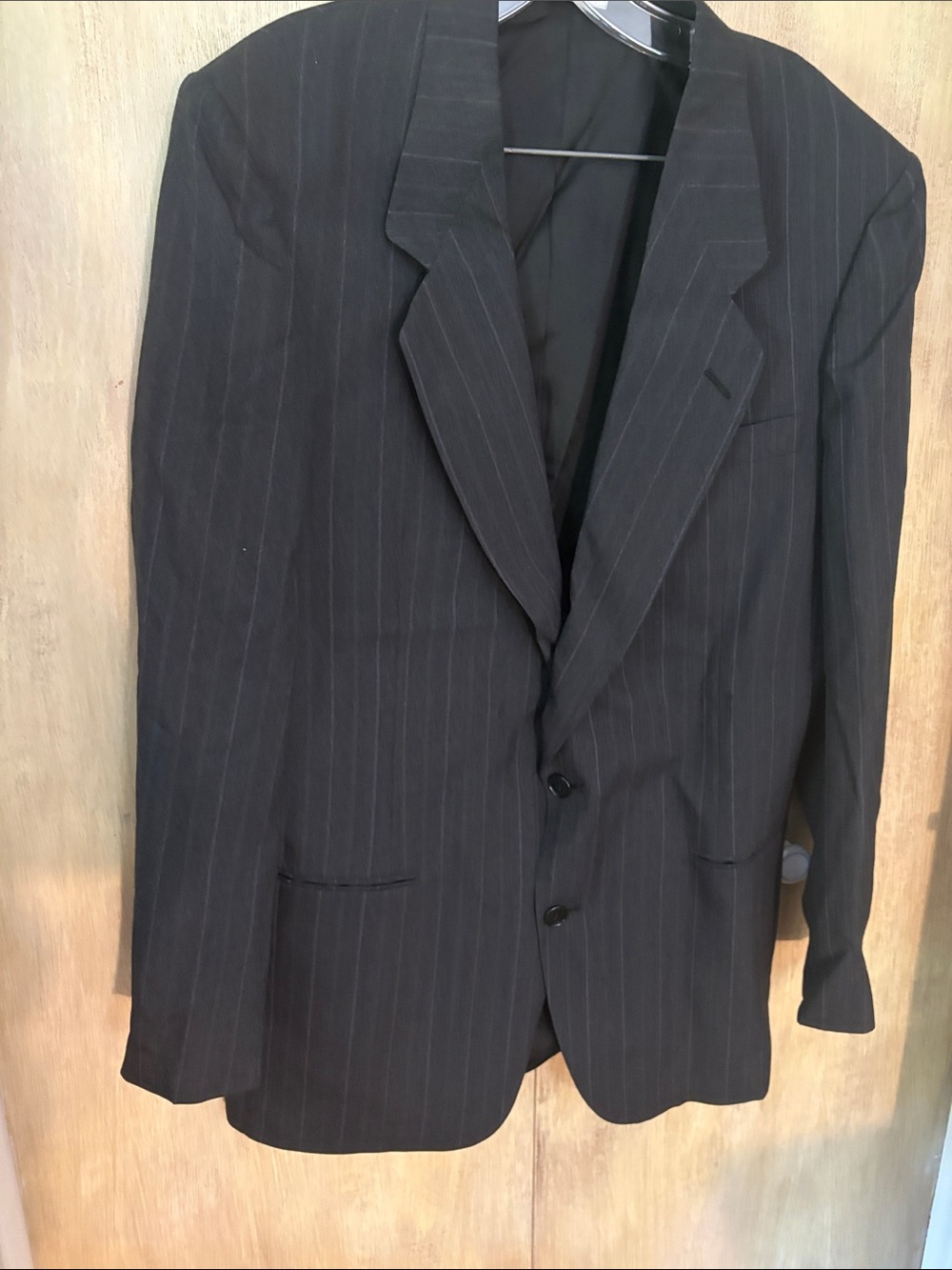 Pierre Cardin Mens Charcoal Pinstripe Blazer size 42R